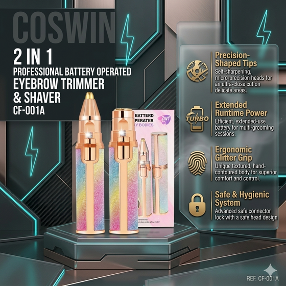 2 In 1 Battery Operated Eyebrow Trimmer Shaver CF-001A
