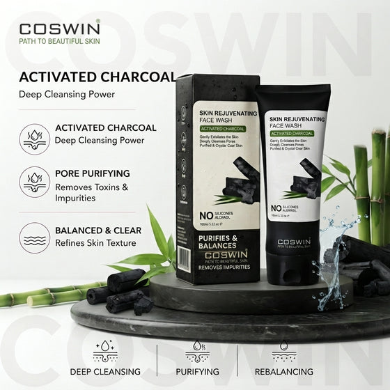 COSWIN Activated Charcoal Skin Rejuvenating Face Wash