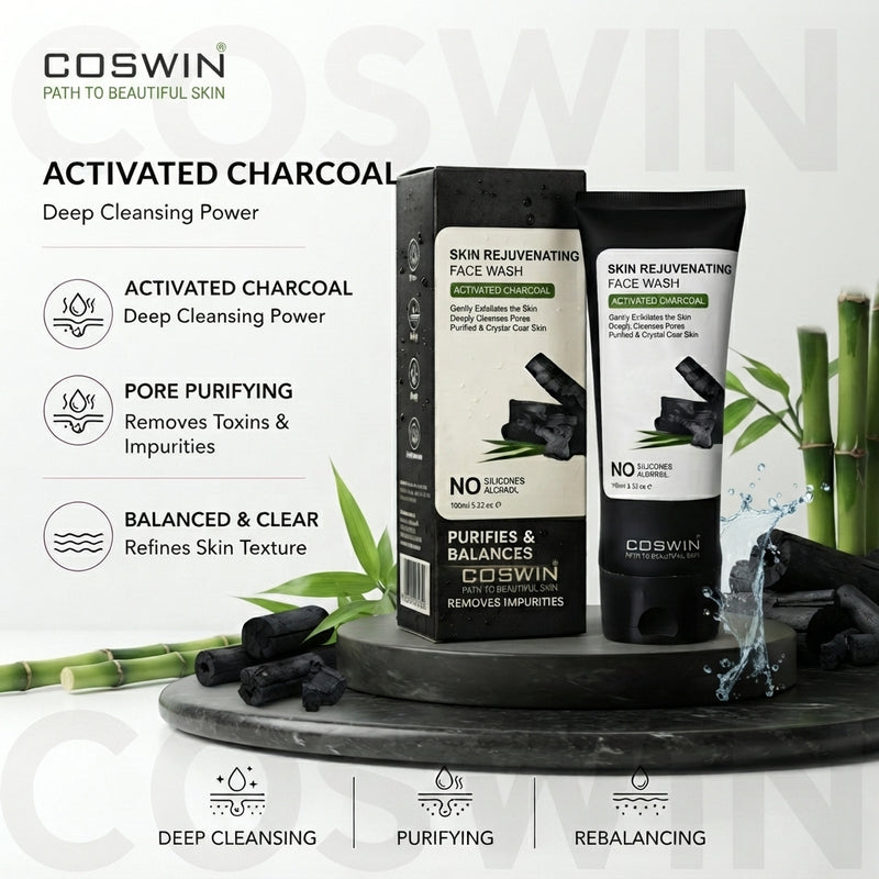 COSWIN Activated Charcoal Skin Rejuvenating Face Wash