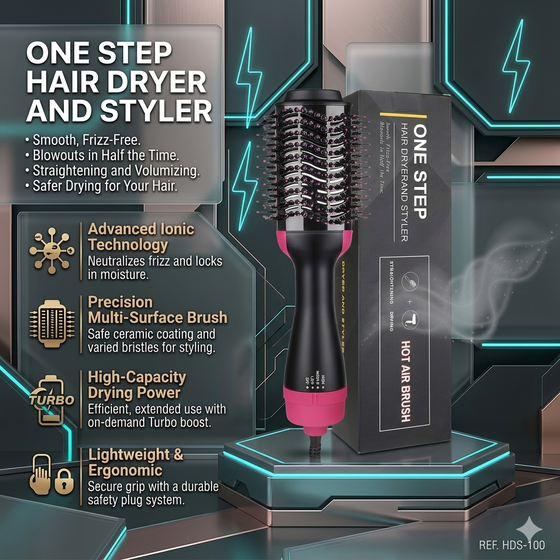 One Step Hair Dryer and Styler