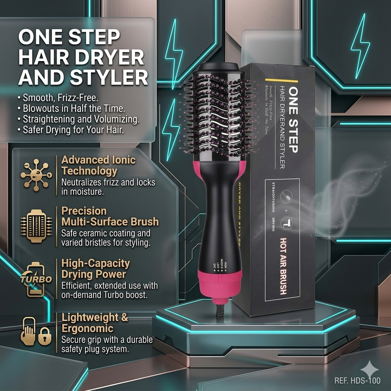 One Step Hair Dryer and Styler