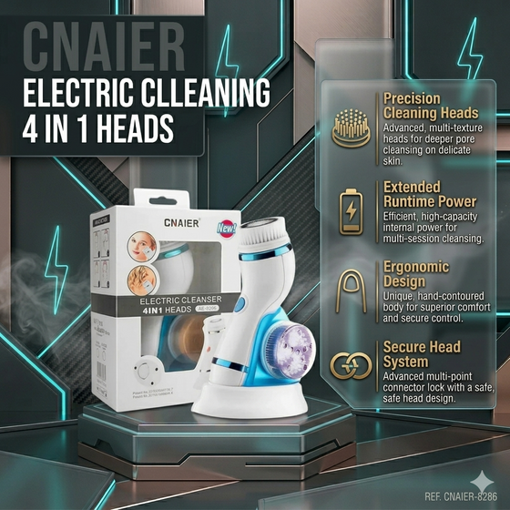 CNAIER Electric Cleaning Brush 4 In 1 Heads