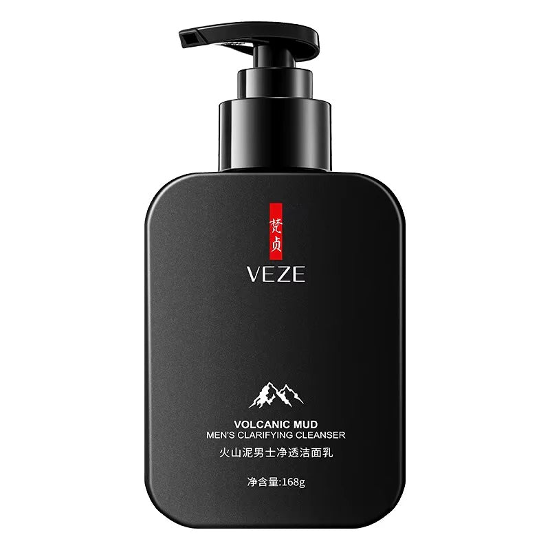 Veze Men's Face Wash Oil-Control Volcanic Mud Cleansing Milk FZ05434