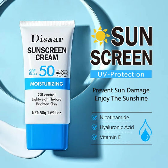 Disaar Moisturizing Sunscreen Cream SPF 50 PA+++ UVA/UVB Protection 50gm
