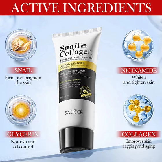 SADOER Snail Collagen Amino Acid Facial Claenser