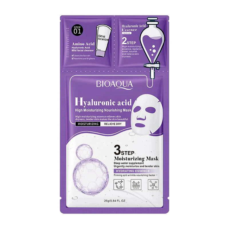 Bioaqua 3 Step Hyaluronic Acid Moisturizing Facial Mask
