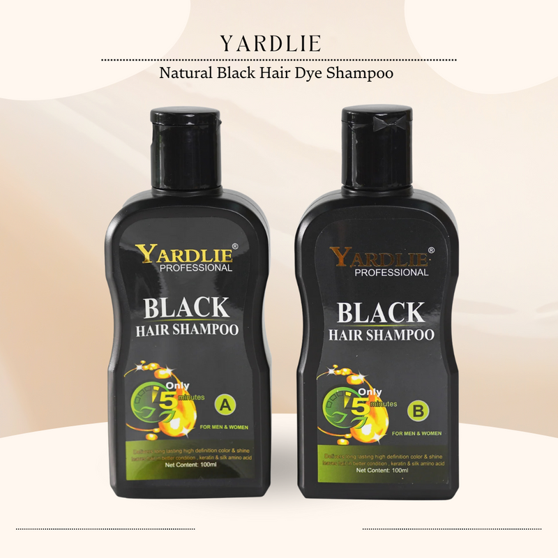 Yardlie Professional Hair Dye Shampoo Mixing Paste Natural Black 200ml