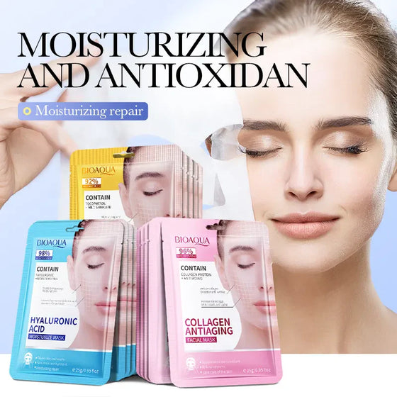 BIOAQUA Pack of 3 Moisturizing Anti Aging Face Sheet Mask