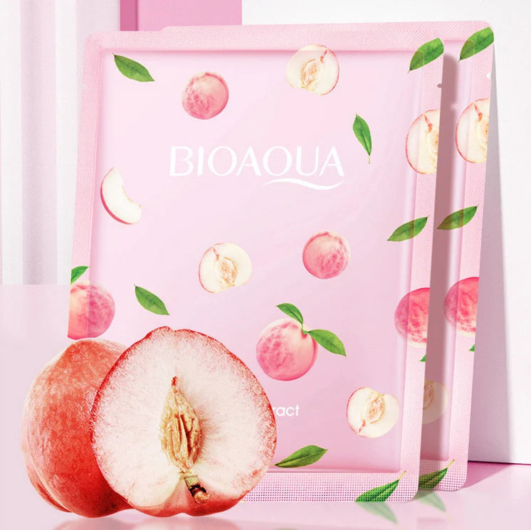 BIOAOUA Peach Facial Mask Moisturizer Face Sheet Mask