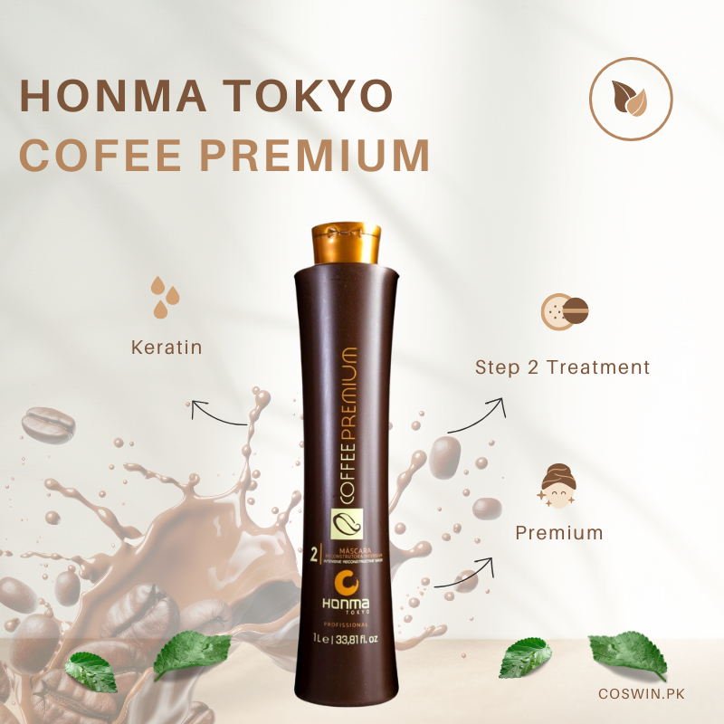 Honma Tokyo Keratin Straightening Coffee Premium Step 2 Treatment Parlour Salon 1000ml
