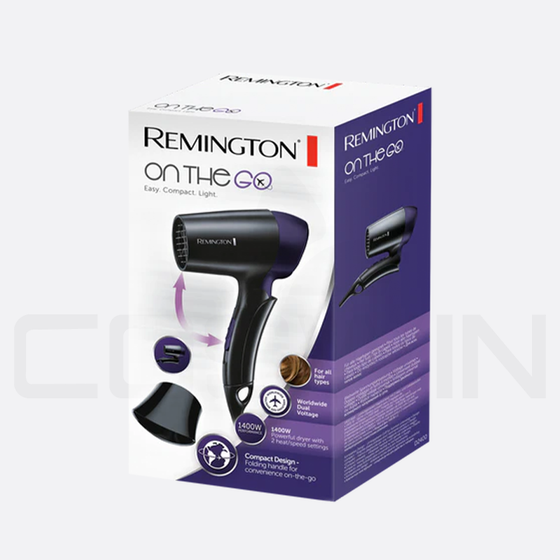 REMINGTON D2400 ON THE GO TRAVEL HAIR DRYER