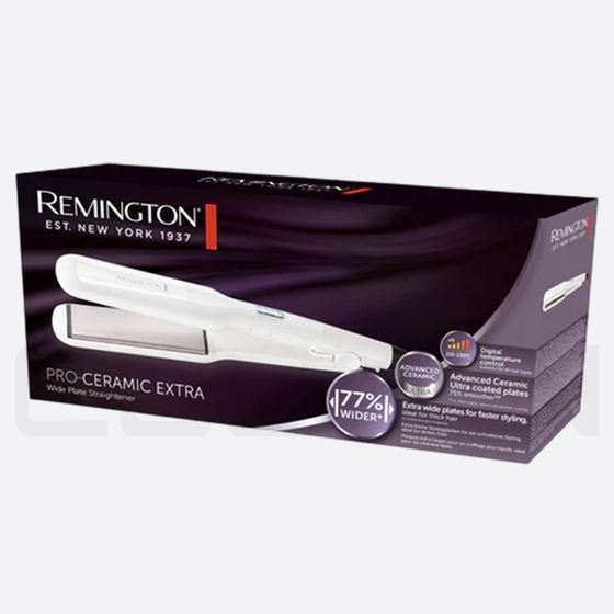 REMINGTON S5527 PRO CERAMIC EXTRA WIDE PLATE HAIR STRAIGHTENER