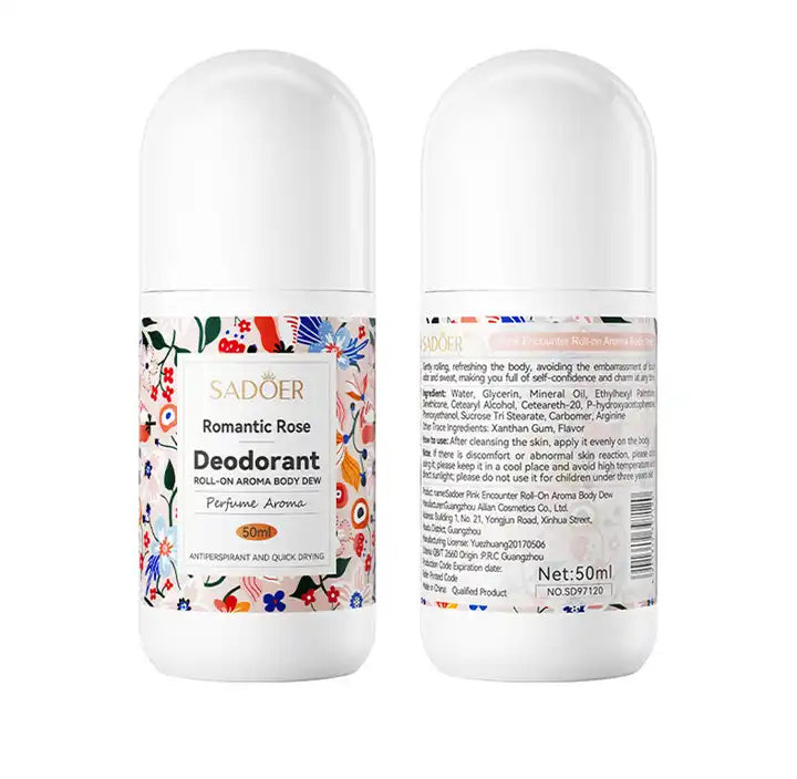Sadoer Rose Pink Deodorant Roll On Aroma Body Dew