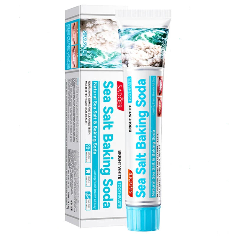 SADOER Sea Salt Baking Soda Toothpaste Oral Care Fresh Breath