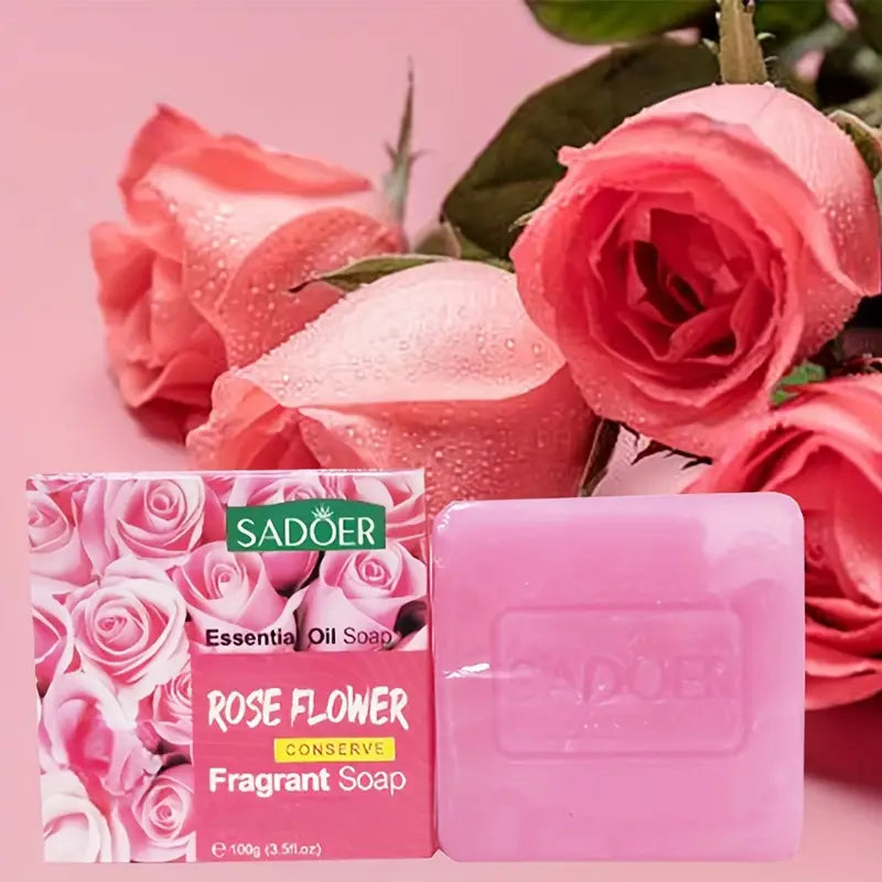 Sadoer Organic Rose Flower Fragrant Soap