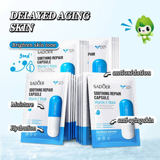 Sadoer Vitamin E Soothing Repair Capsule Facial Sheet Mask