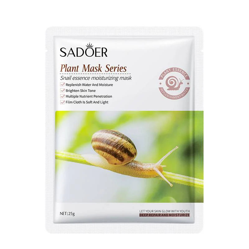 SADOER Snail Essence Moisturizing Face Sheet Mask