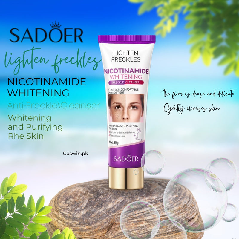Sadoer lighten freckles nicotinamide whitening cleanser