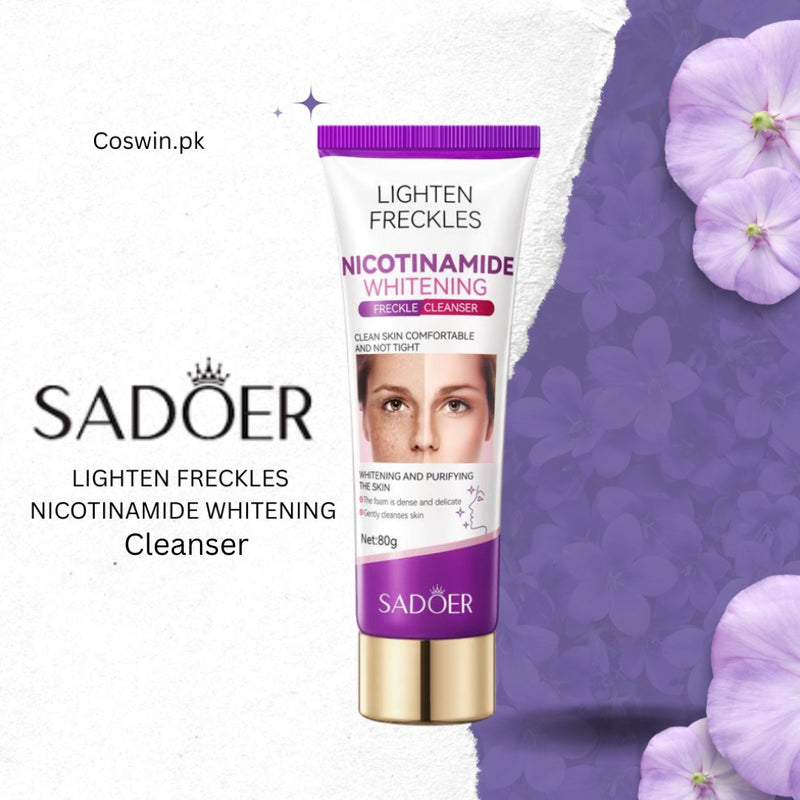 Sadoer lighten freckles nicotinamide whitening cleanser