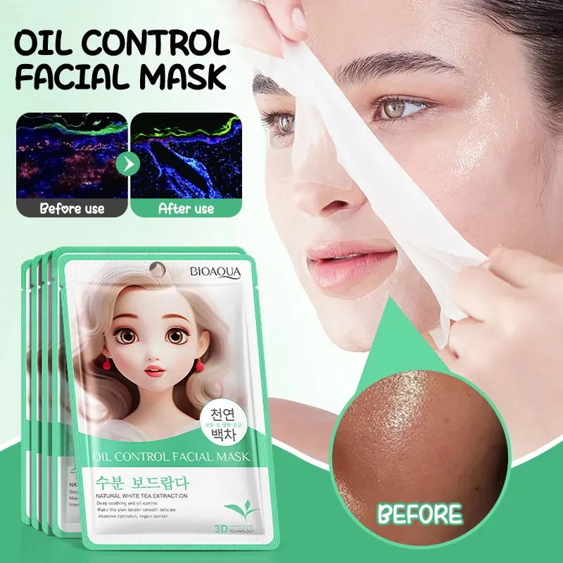 BIOAQUA Natural White Tea Extraction Oil Control Facial Sheet Mask