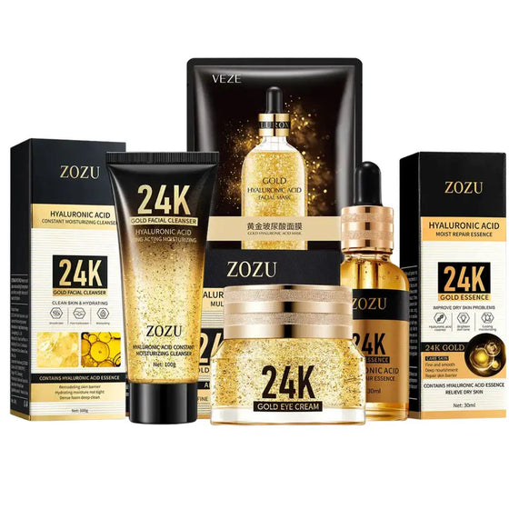 ZOZU 4 In 1 24K Hyaluronic Acid Moist Repair Anti Aging Skin Care Series