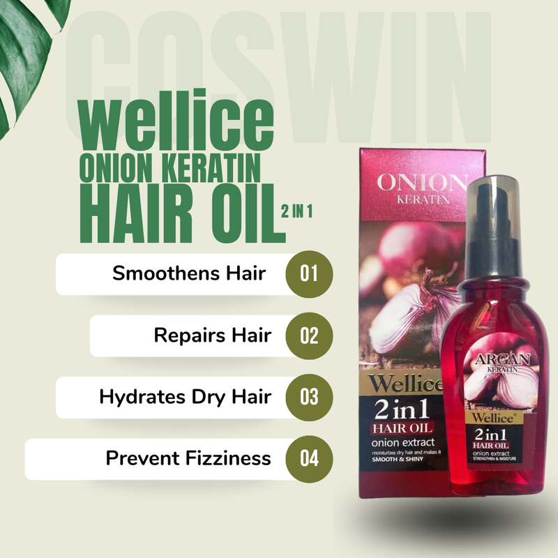 Wellice Onion Keratin 2 In 1 Hair Oil with Onion Extract