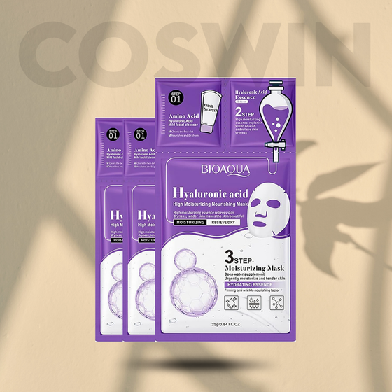 BIOAQUA 3-Step Hyaluronic Acid Moisturizing Facial Mask