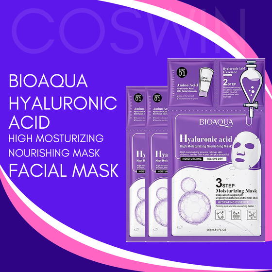 BIOAQUA 3-Step Hyaluronic Acid Moisturizing Facial Mask