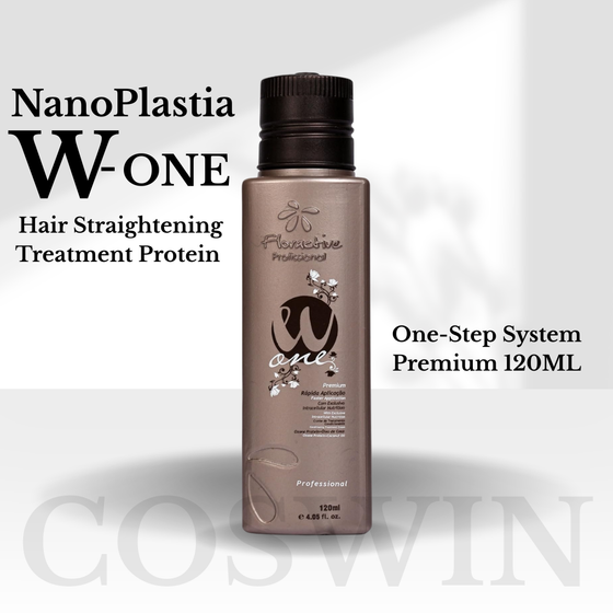 NanoPlastia W ONE One-Step System Hair Straightening Treatment Protein Premium 120ML