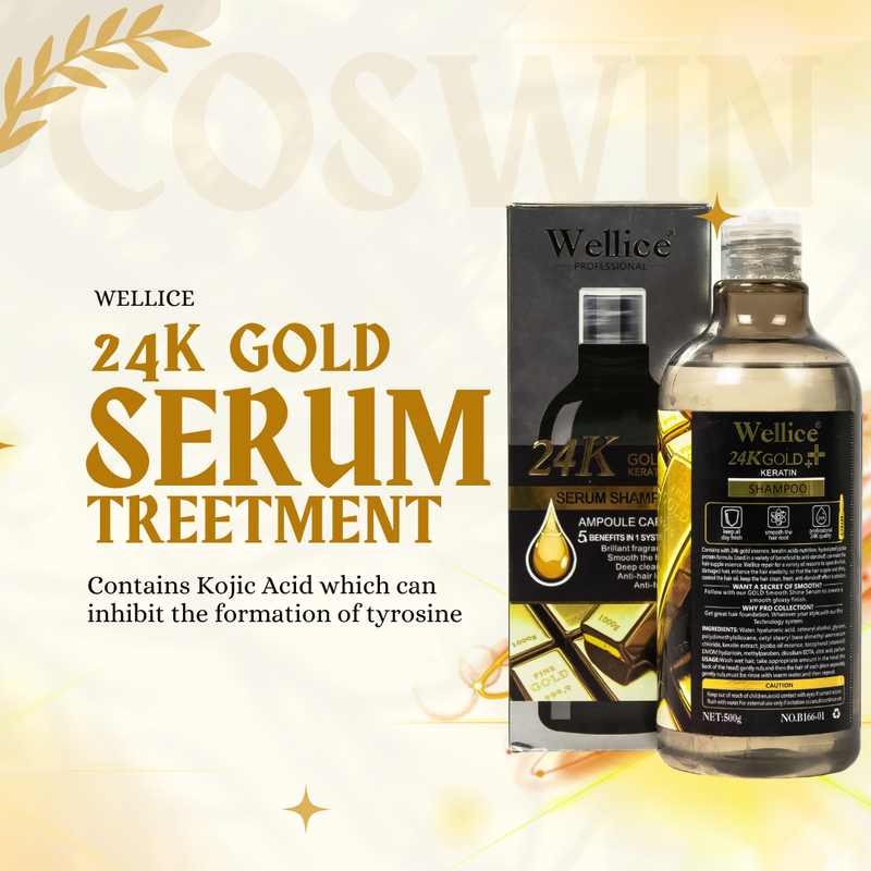 Wellice 24K Gold Keratin Serum Treatment