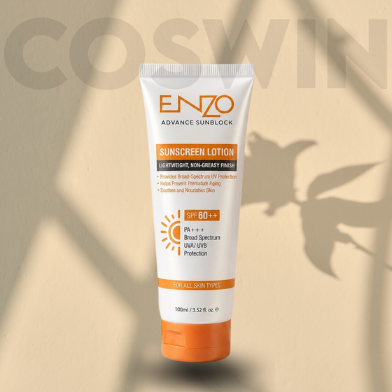 ENZO Advance Sunblock SPF 60++ – Lightweight UVA/UVB Protection Lotion