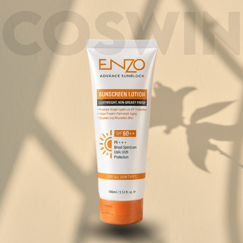 ENZO Advance Sunblock SPF 60++ – Lightweight UVA/UVB Protection Lotion