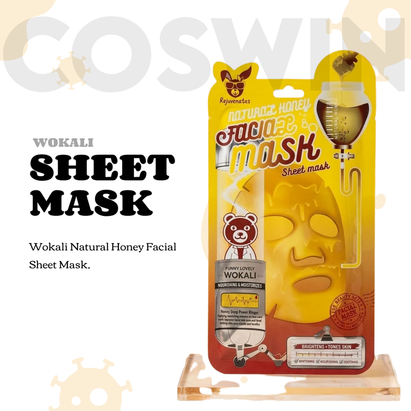 Wokali Natural Honey Facial Sheet Mask