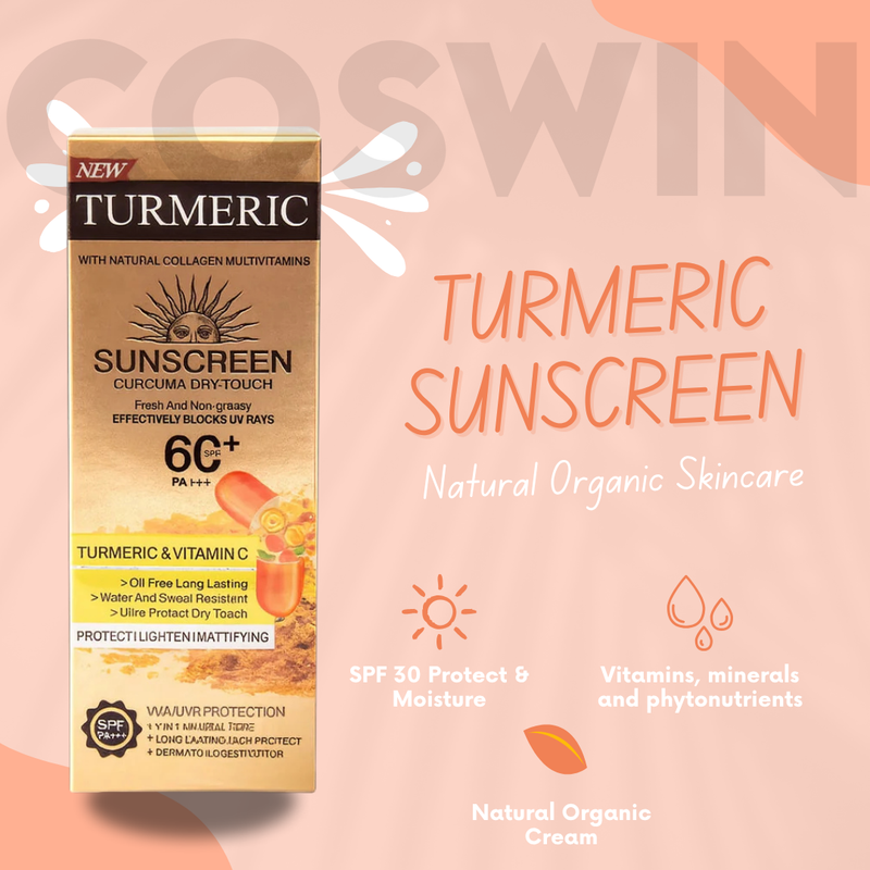 COSWIN Turmeric & Vitamin C Sunscreen (SPF 60+)