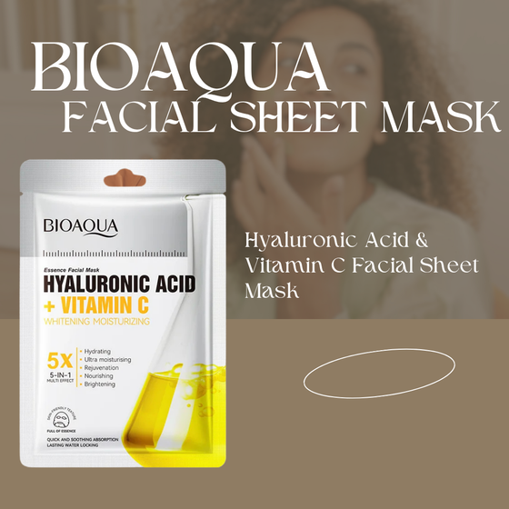 BIOAQUA Hyaluronic Acid & Vitamin C Facial Sheet Mask