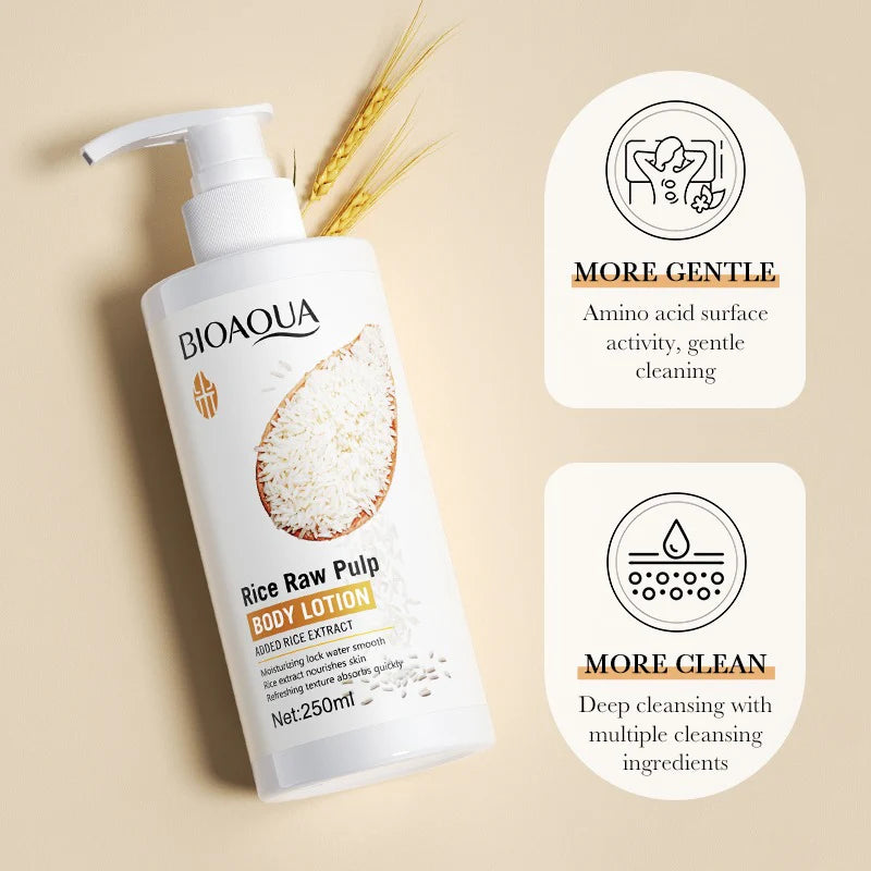 BIOAQUA Rice Raw Pulp Moisturizing Body Lotion 250ml