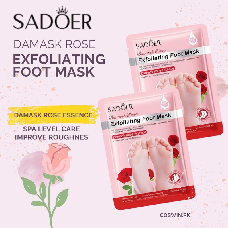 Sadoer Damask Rose Exfoliating Foot Mask