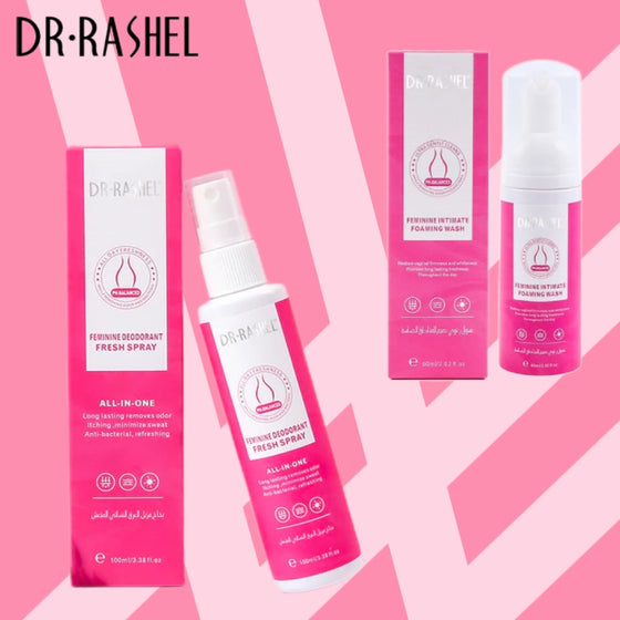 Dr.Rashel Feminine Private Care Deodorant Spray + Foaming Wash - Pack Of 2