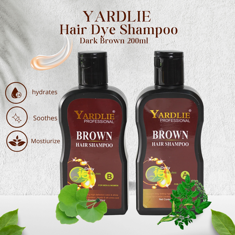 Yardlie Profssional Hair Dye Shampoo Mixing Paste Dark Brown 200ml