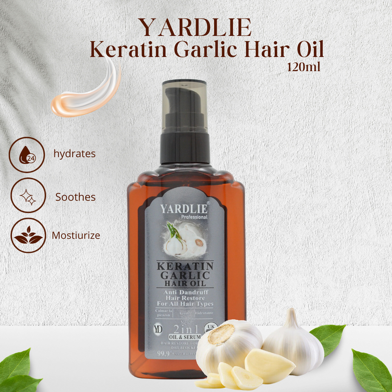 Yardlie Professional Keratin Garlic Hair Oil 120ml