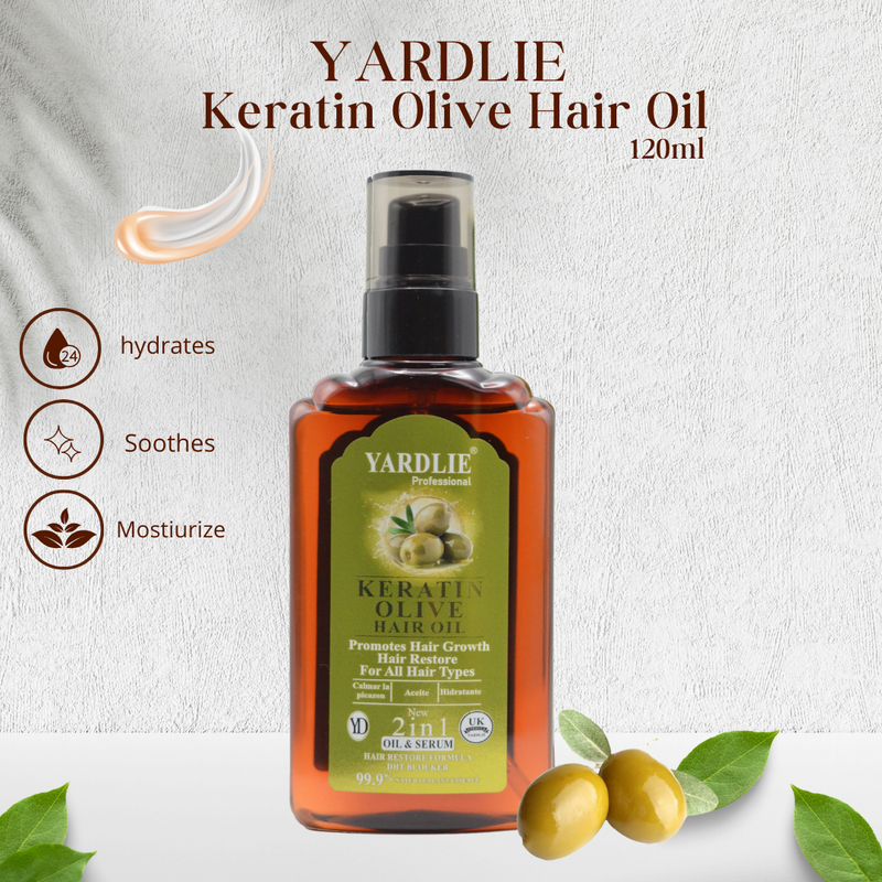 Yardlie Professional Keratin Olive Hair Oil 120ml