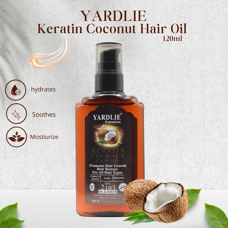 Yardlie Professional Keratin Coconut Hair Oil 120ml