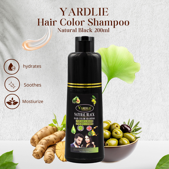 Yardlie Natural Black  Hair Color Shampoo 200ml