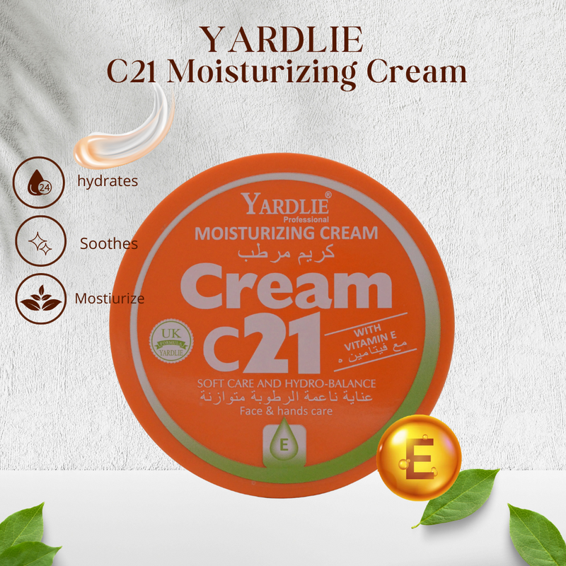 Yardlie C21 Moisturizing Cream With Vitamin E 200g
