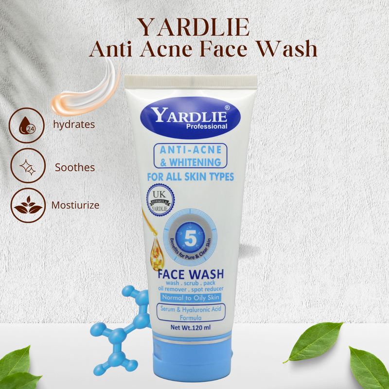 Yardlie Professional Anti Acne & Whitening Face Wash 120ml