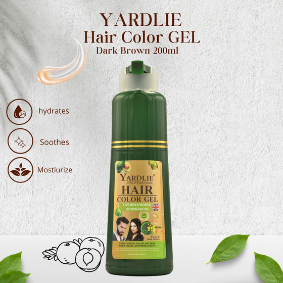 Yardlie Dark Brown Hair Color Gel 200ml