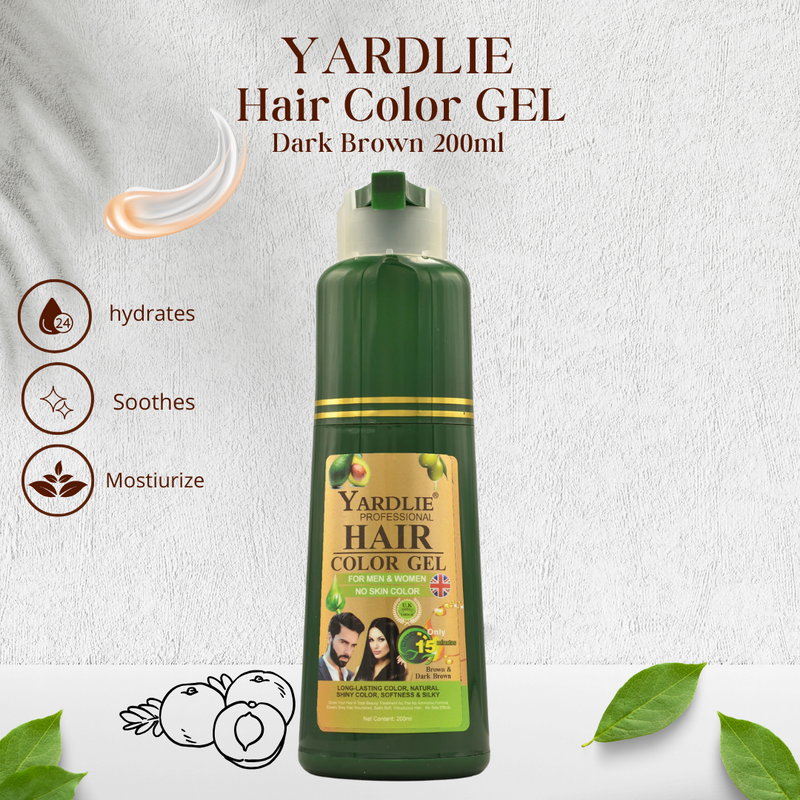 Yardlie Dark Brown Hair Color Gel 200ml