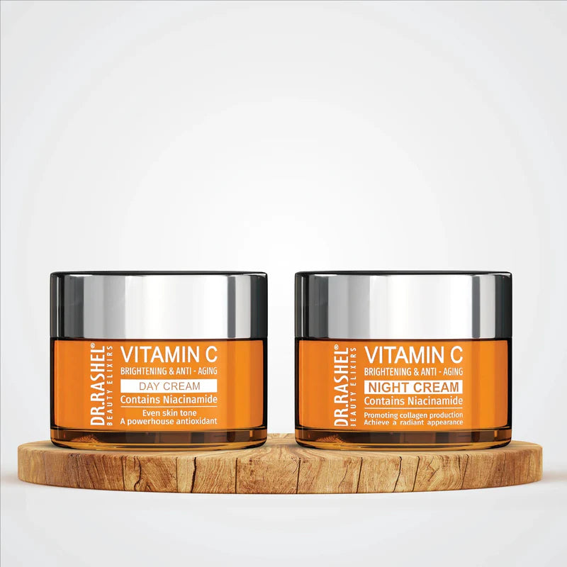 Dr Rashel Pack of 2 Vitamin C Brightening & Anti Aging Day And Night Cream