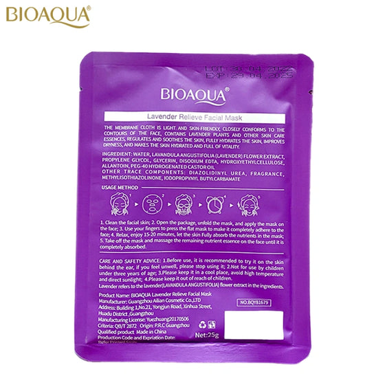 BIOAQUA Lavender Relieve Facial Mask 25g