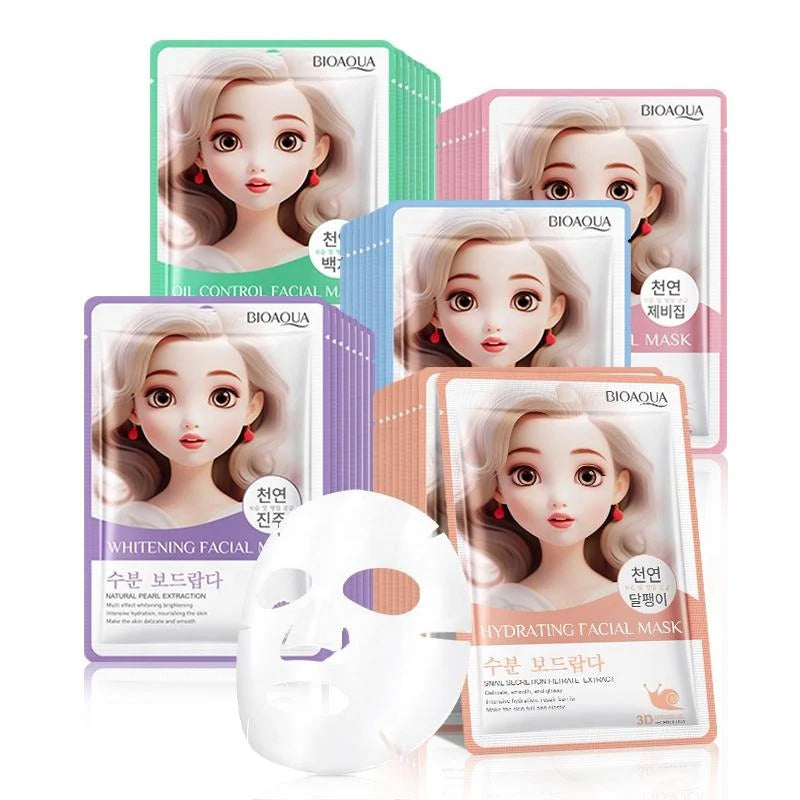 BIOAQUA Pack of 3 Natural Extraction Whitening Facial Sheet Mask